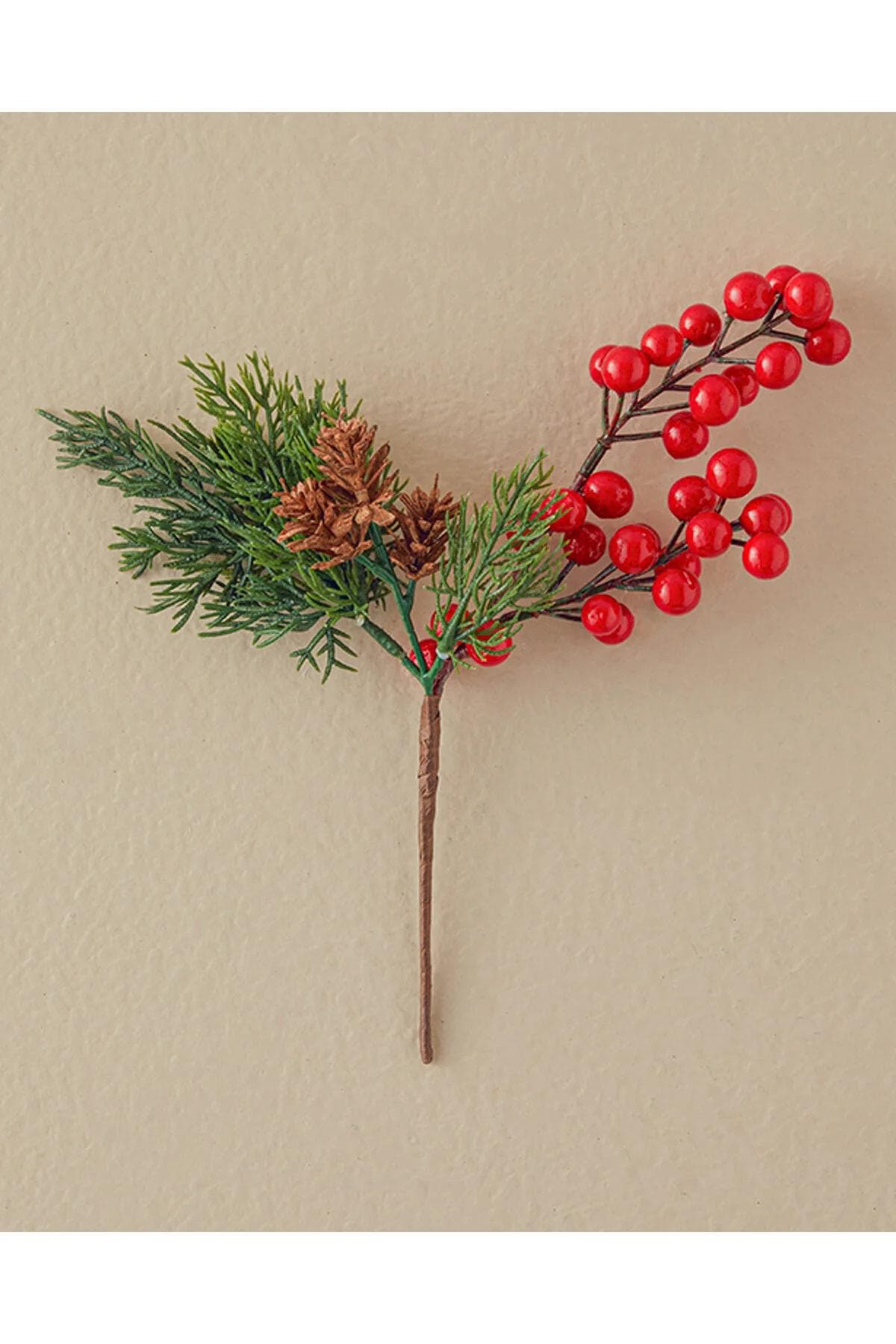 گل مصنوعی تک شاخه English Home مدل Kokına Pinecone - قرمز