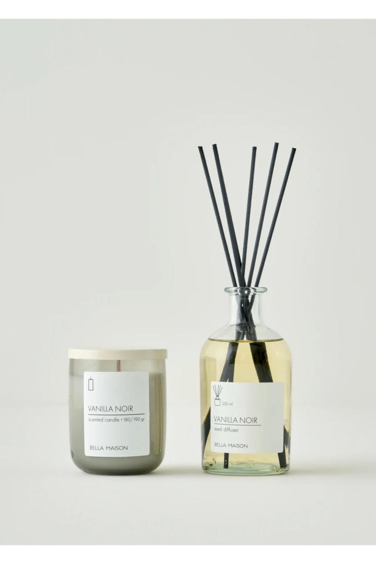 ست رایحه Bella Maison مدل Vanilla Noir موم سویا - سفید