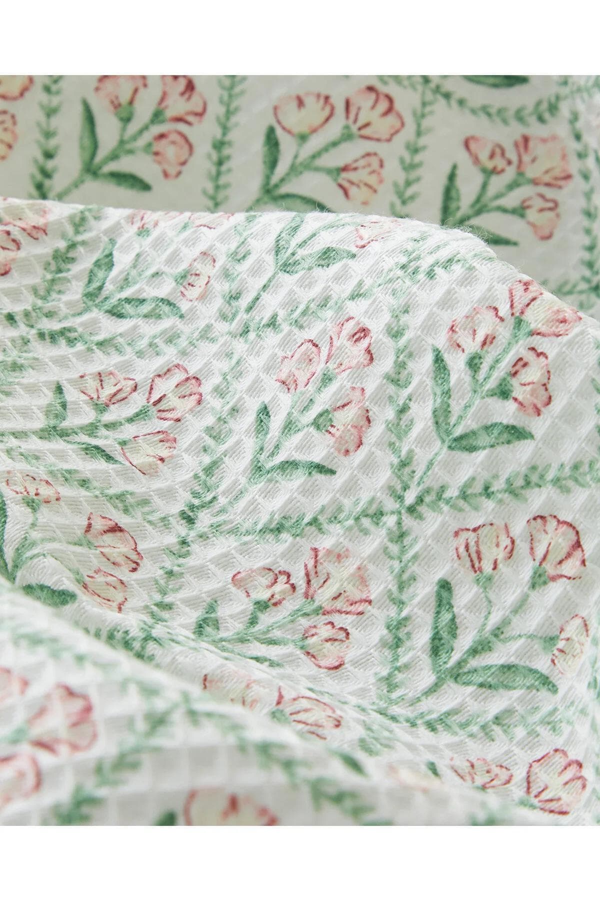 روتختی پیکه یک نفره English Home مدل Bloom Crest پنبه - سبز