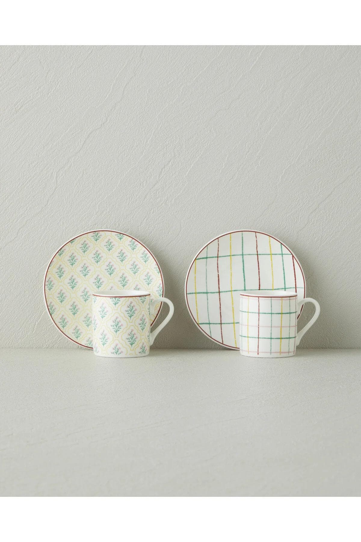 سرویس فنجان قهوه دو نفره English Home مدل New Bone China - چندرنگ