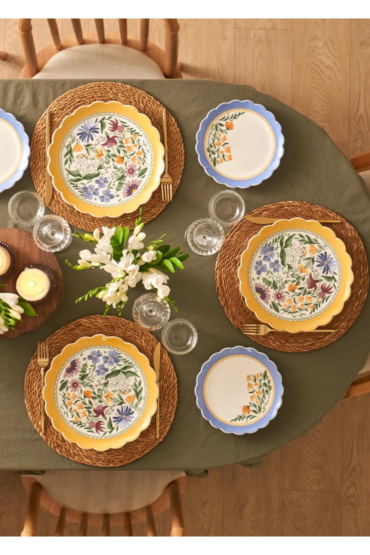 سرویس غذاخوری ۶ نفره Bella Maison مدل Bianca New Bone - چندرنگ