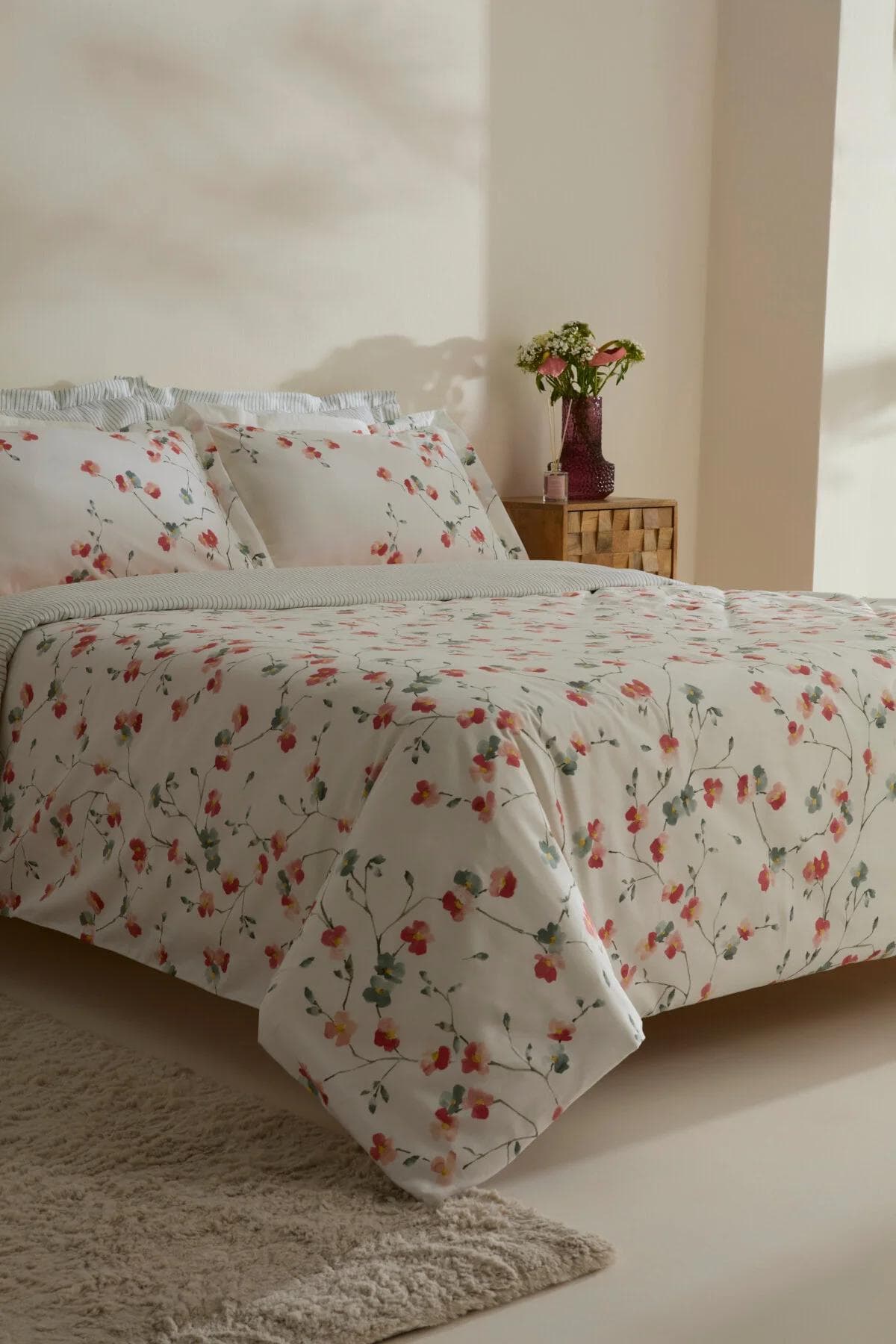 سرویس روتختی دو نفره Karaca Home مدل Lilian ساتن - سفید