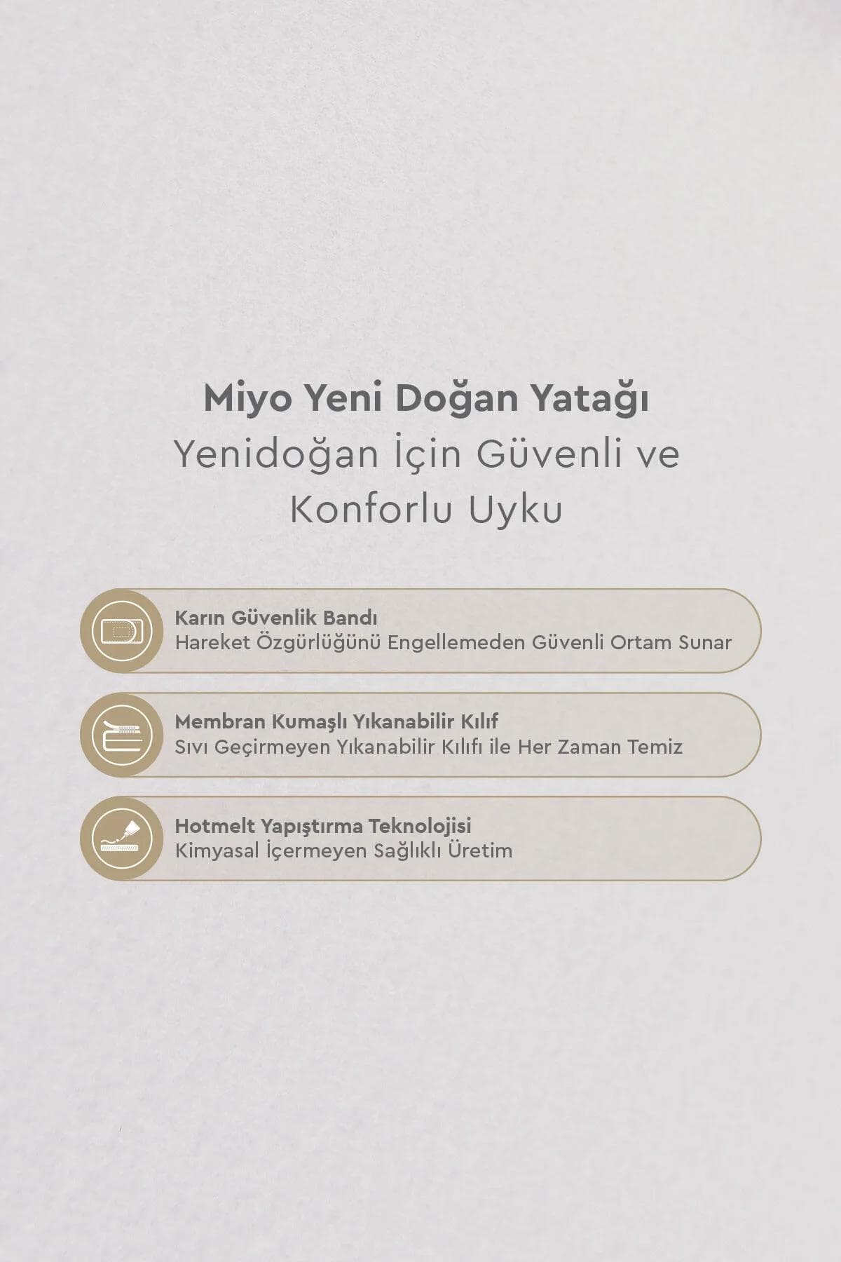 تخت نوزاد Yataş Mini مدل Miyo اسفنجی