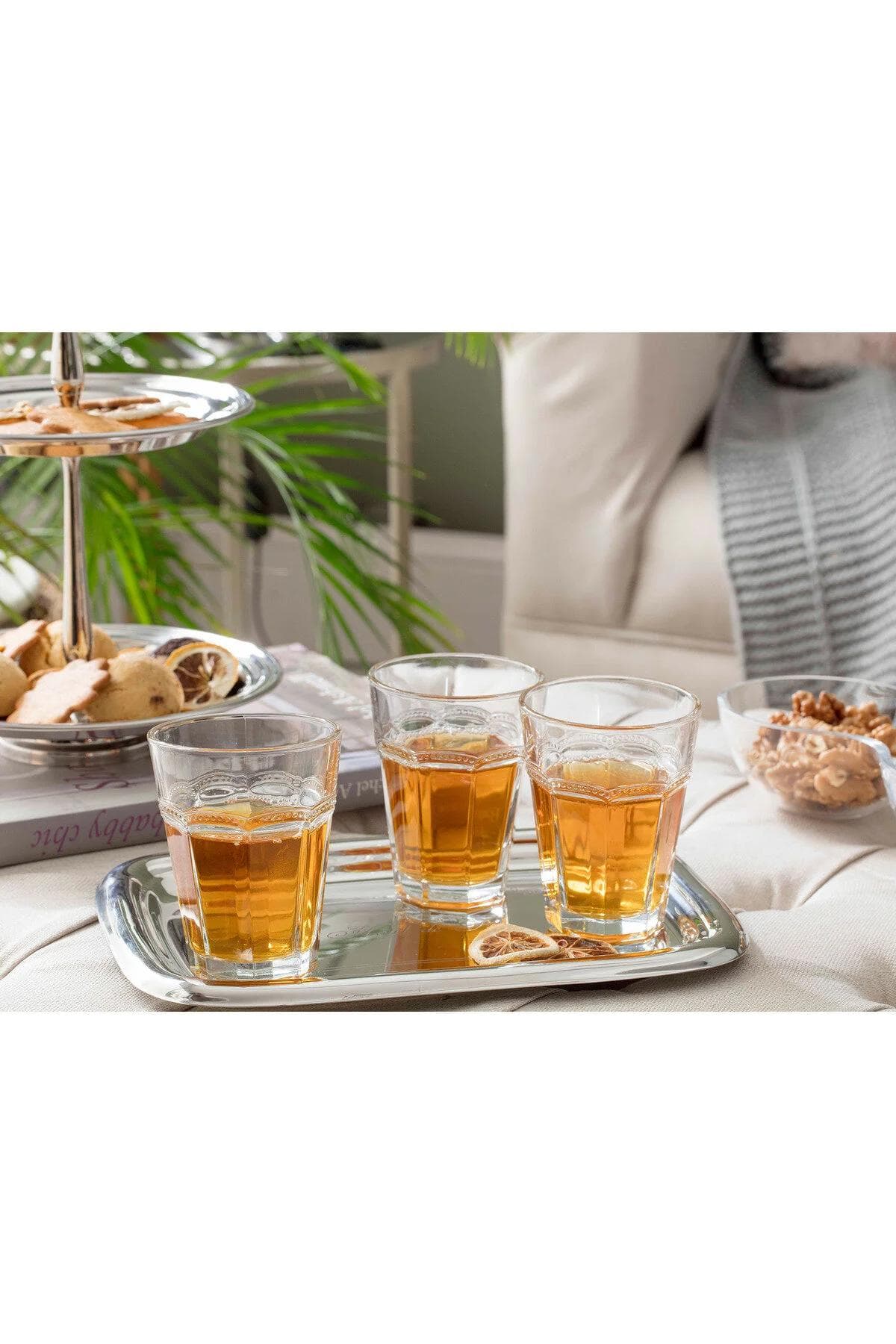 ست ۴ عددی لیوان نوشیدنی Madame Coco مدل Perline شیشهای - سفید