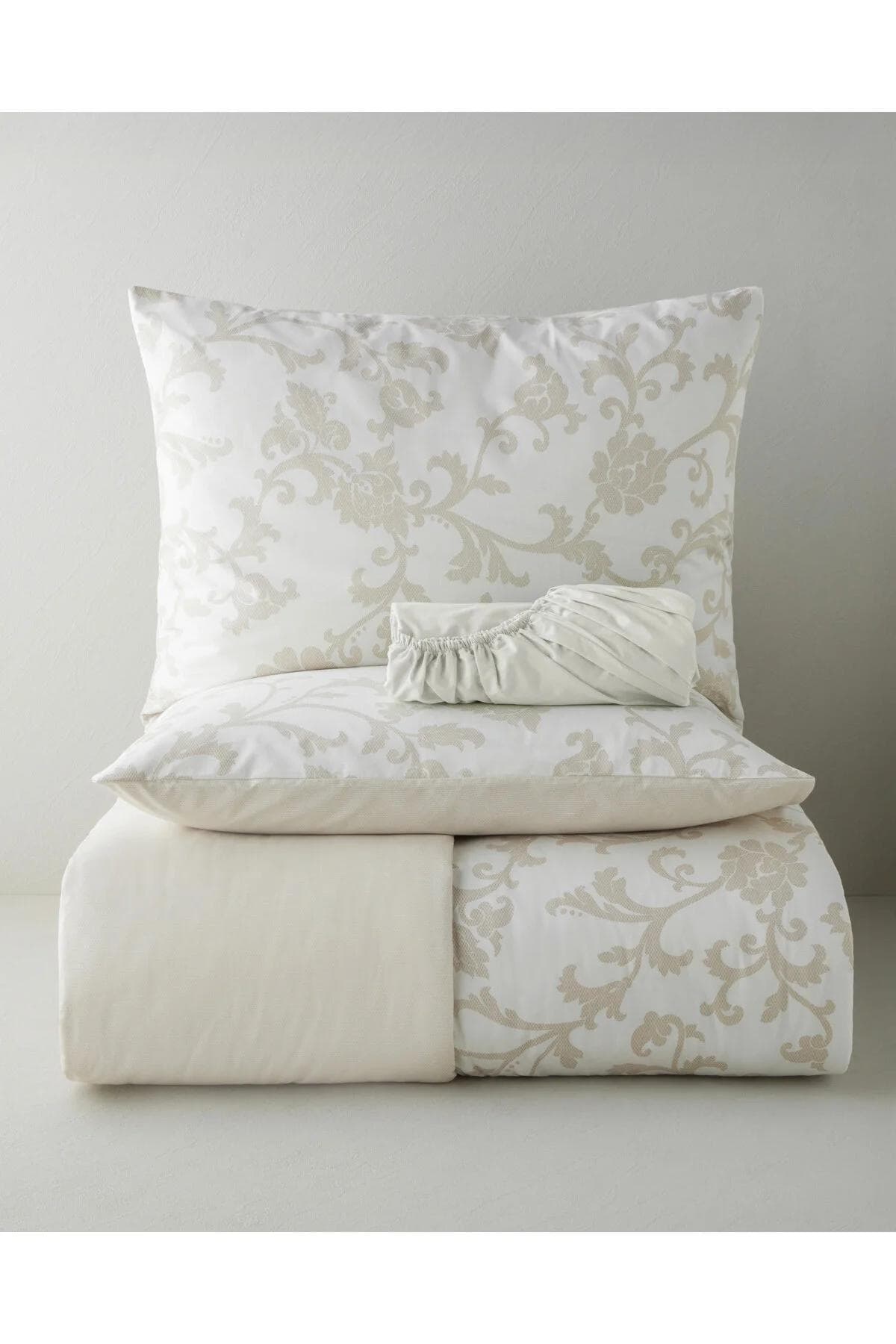 سرویس روتختی دو نفره English Home مدل Garden Swirl پنبه - بژ