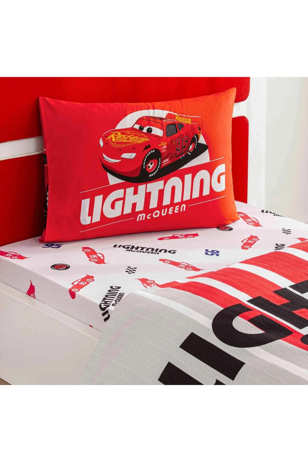 روتختی پیکه یک نفره Taç مدل Disney Cars Lightning پنبه - چندرنگ