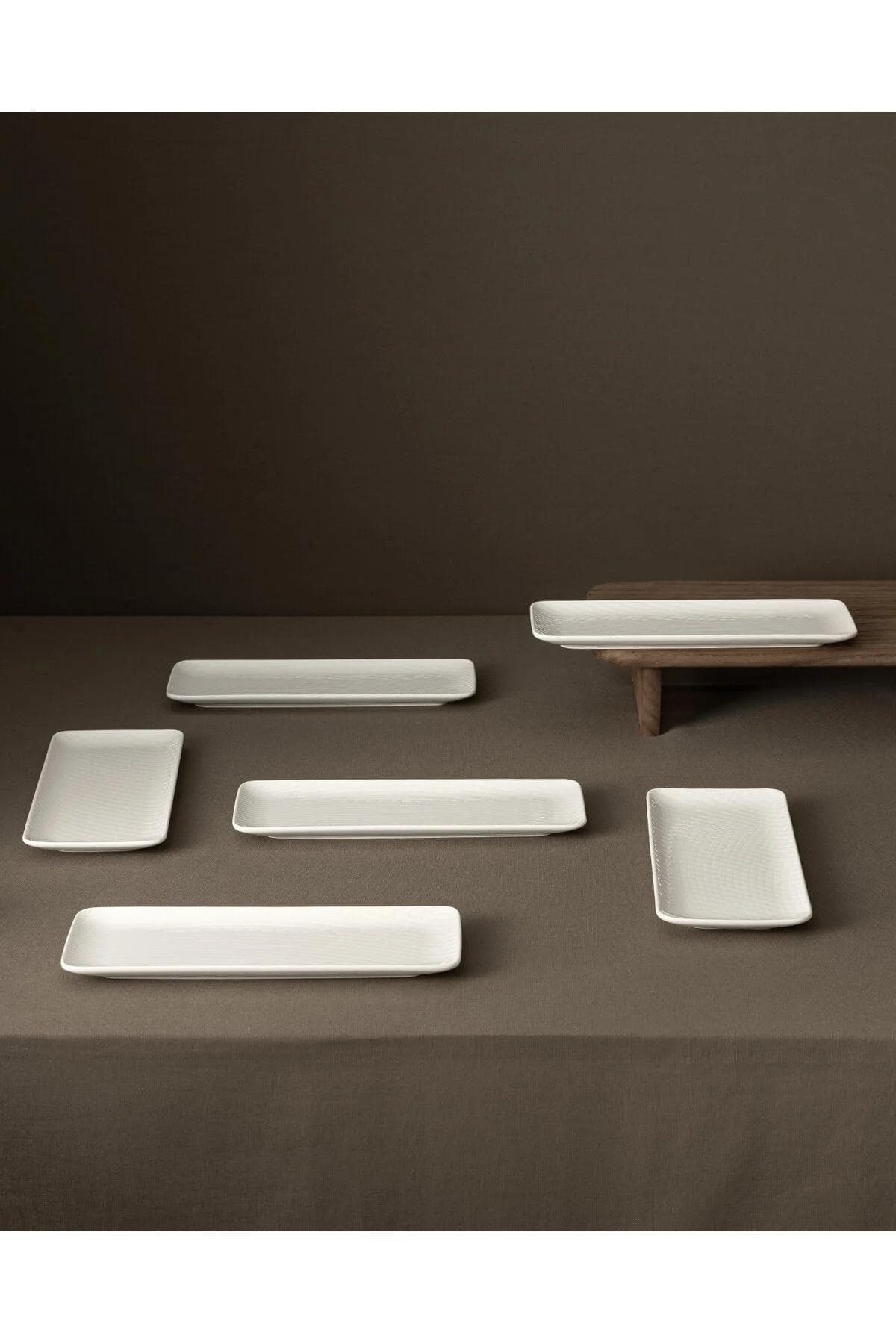ست بشقاب مستطیلی Madame Coco مدل Petit Concept از Bone China - سفید
