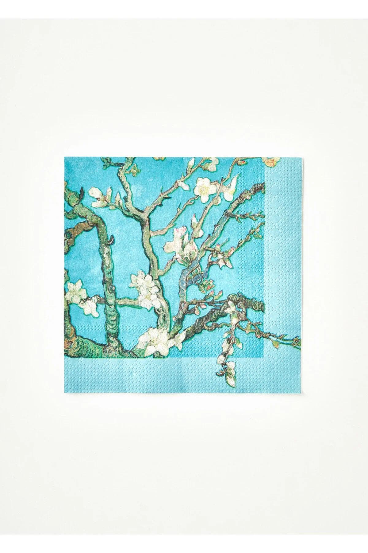 دستمال کاغذی ۴۰ عددی Bella Maison مدل Van Gogh Almond Blossom