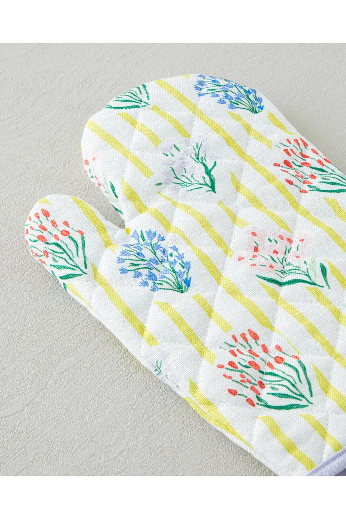 ست دستکش فر و دستگیره English Home مدل Garden Petals - زرد