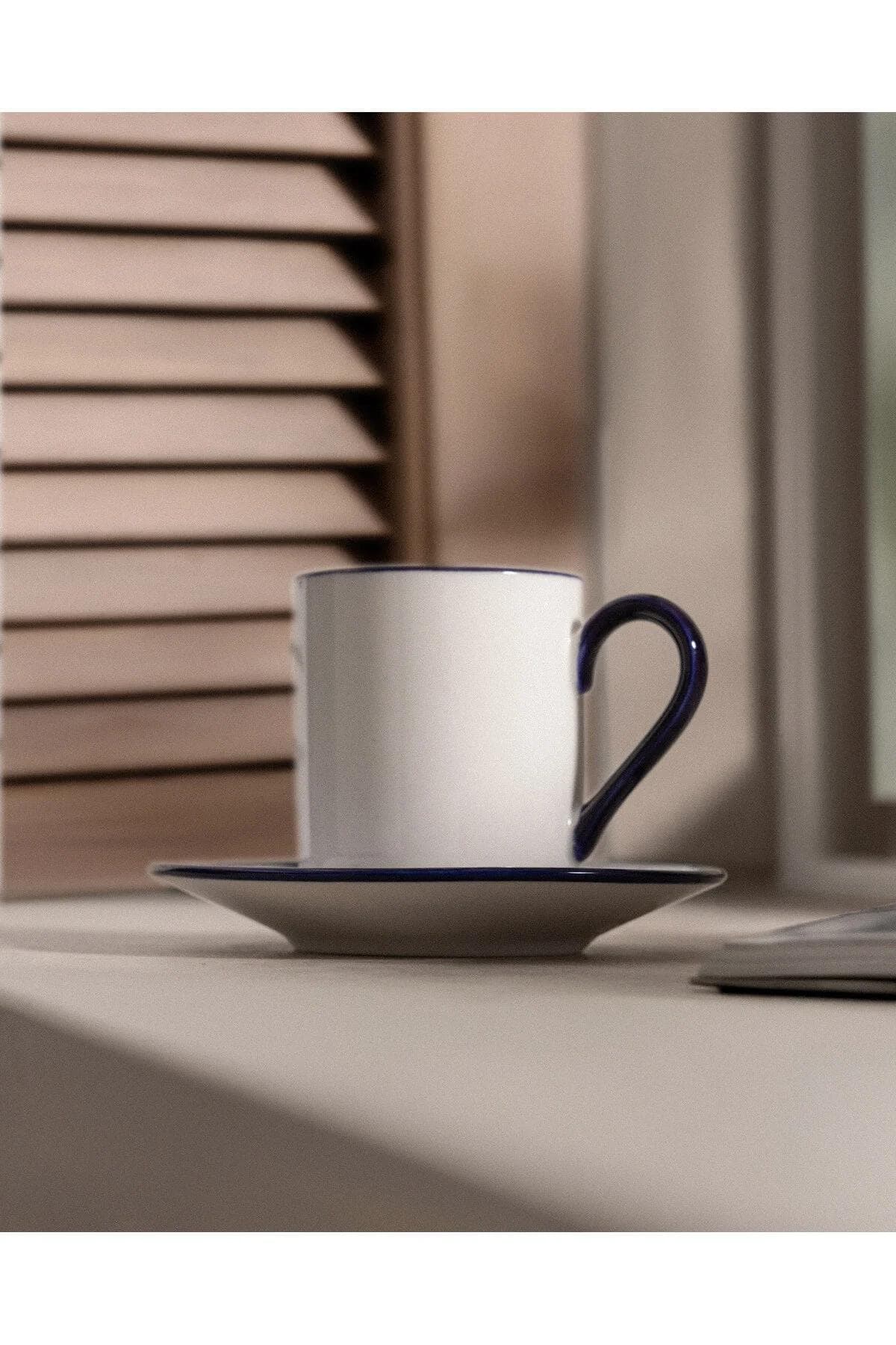 ست فنجان قهوه یک نفره Madame Coco مدل Reve Blue Mais Bone China - آبی