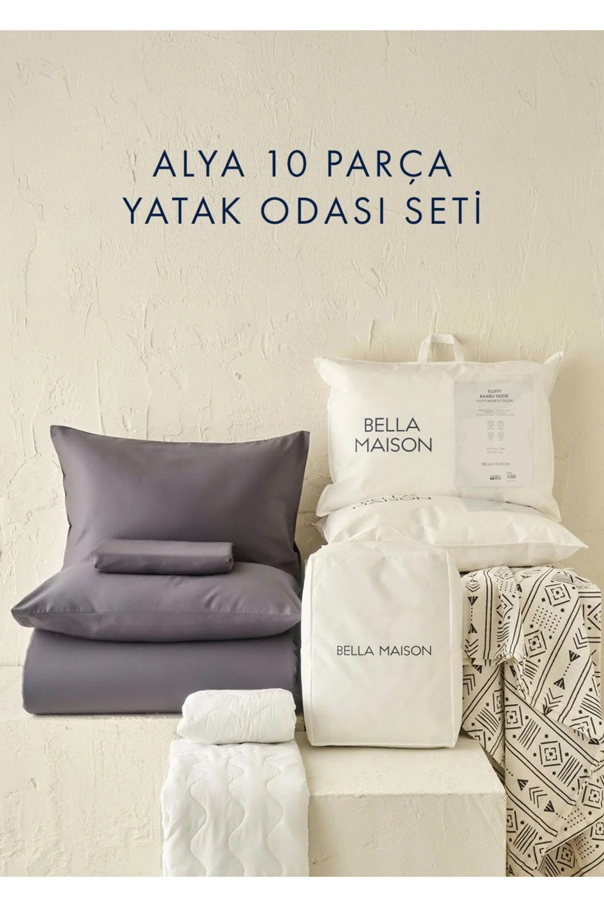 سرویس روتختی دو نفره Bella Maison مدل Alya پنبهای - چندرنگ