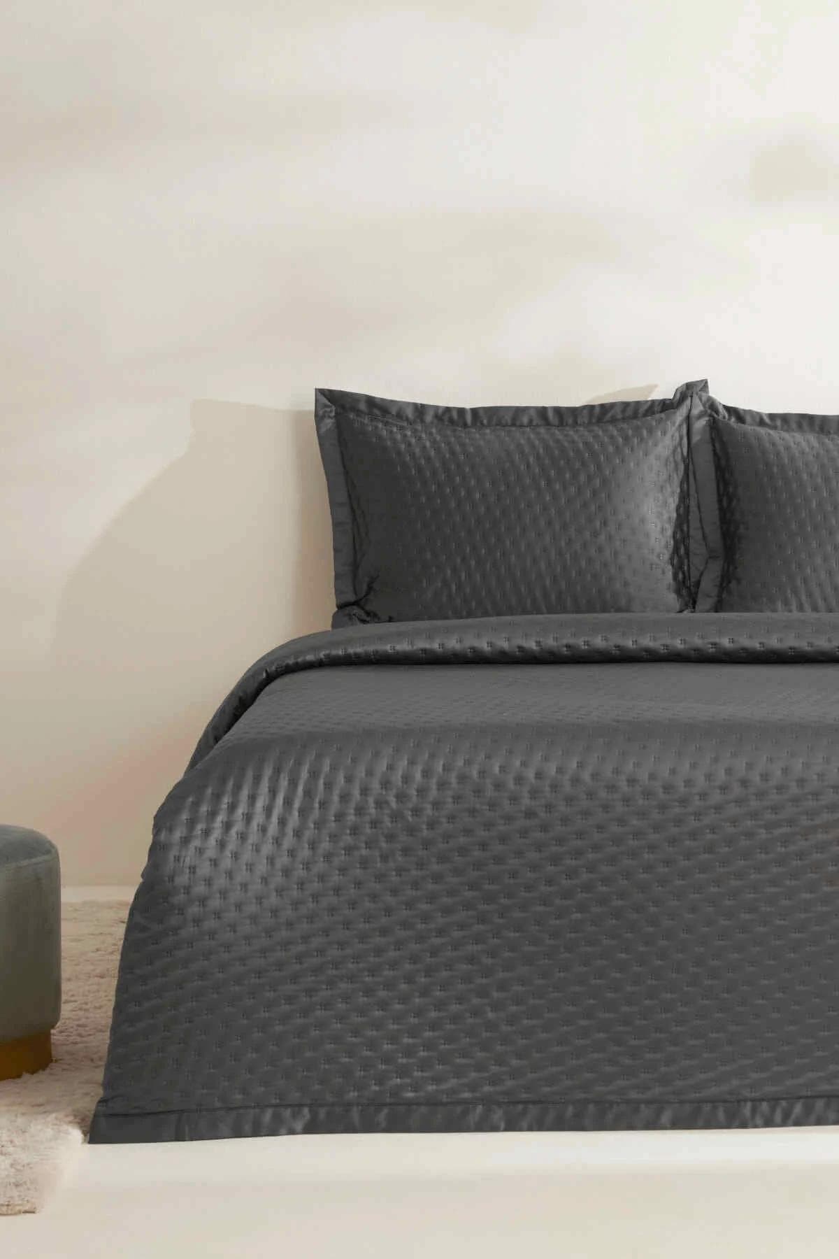 سرویس روتختی دو نفره Karaca Home مدل Alice پلیاستر - ذغالی