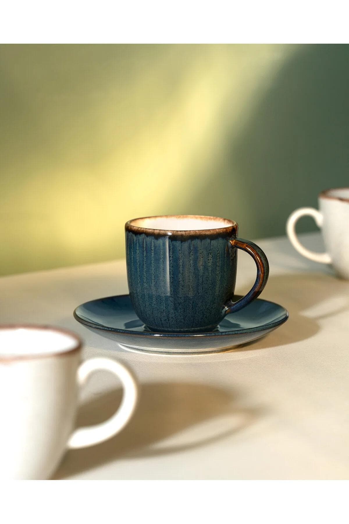 ست فنجان قهوه دو نفره Madame Coco مدل Hiver چینی - نیلی