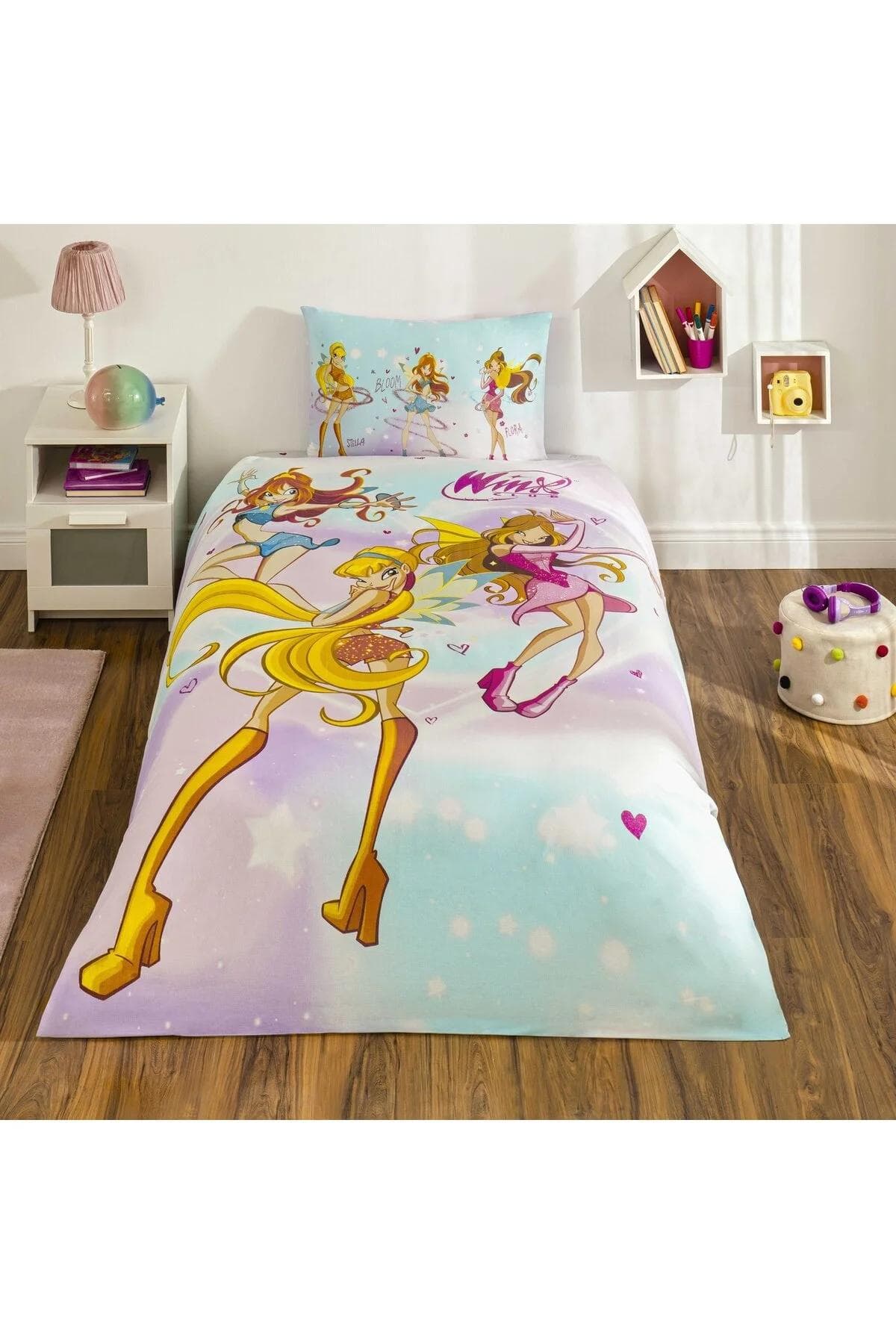 سرویس روتختی یک نفره Taç مدل Winx Magic پنبه - چندرنگ