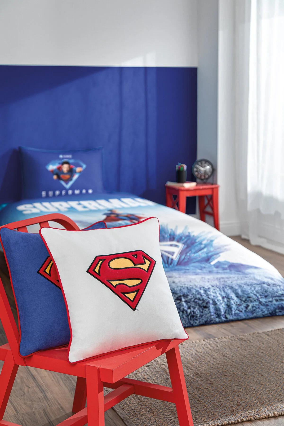 کوسن Özdilek مدل Superman پلی‌استر - سفید