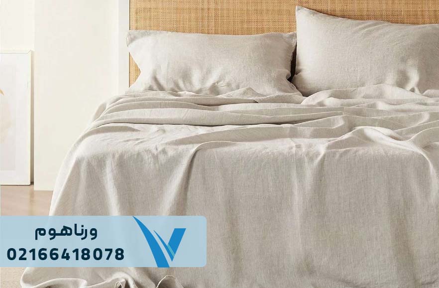 خرید نیم ست ملحفه دونفره کتان